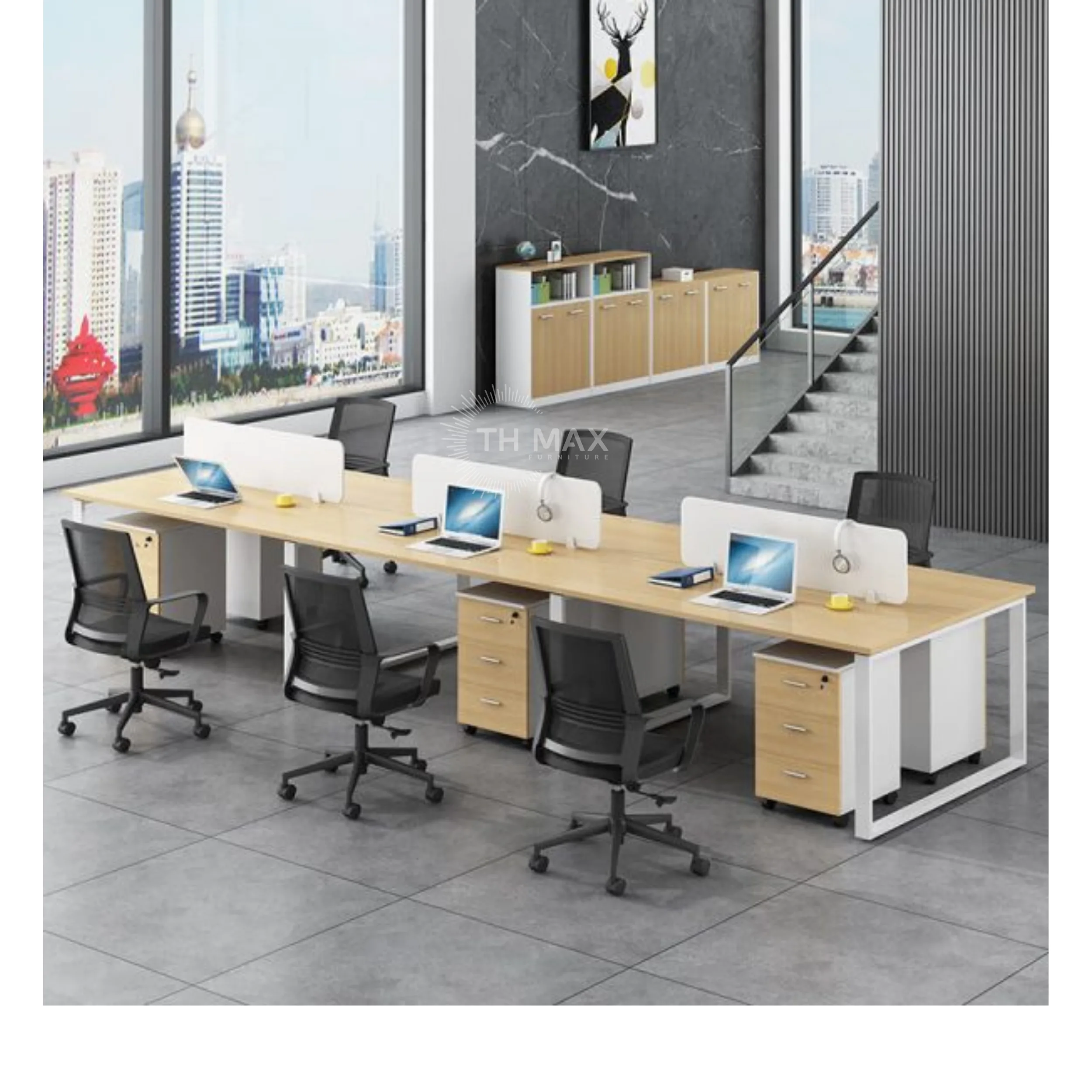 Cụm bàn làm việc 6 người TH MAX BC6 - 03 Cụm bàn làm việc 6 người TH MAX BC6 - 03