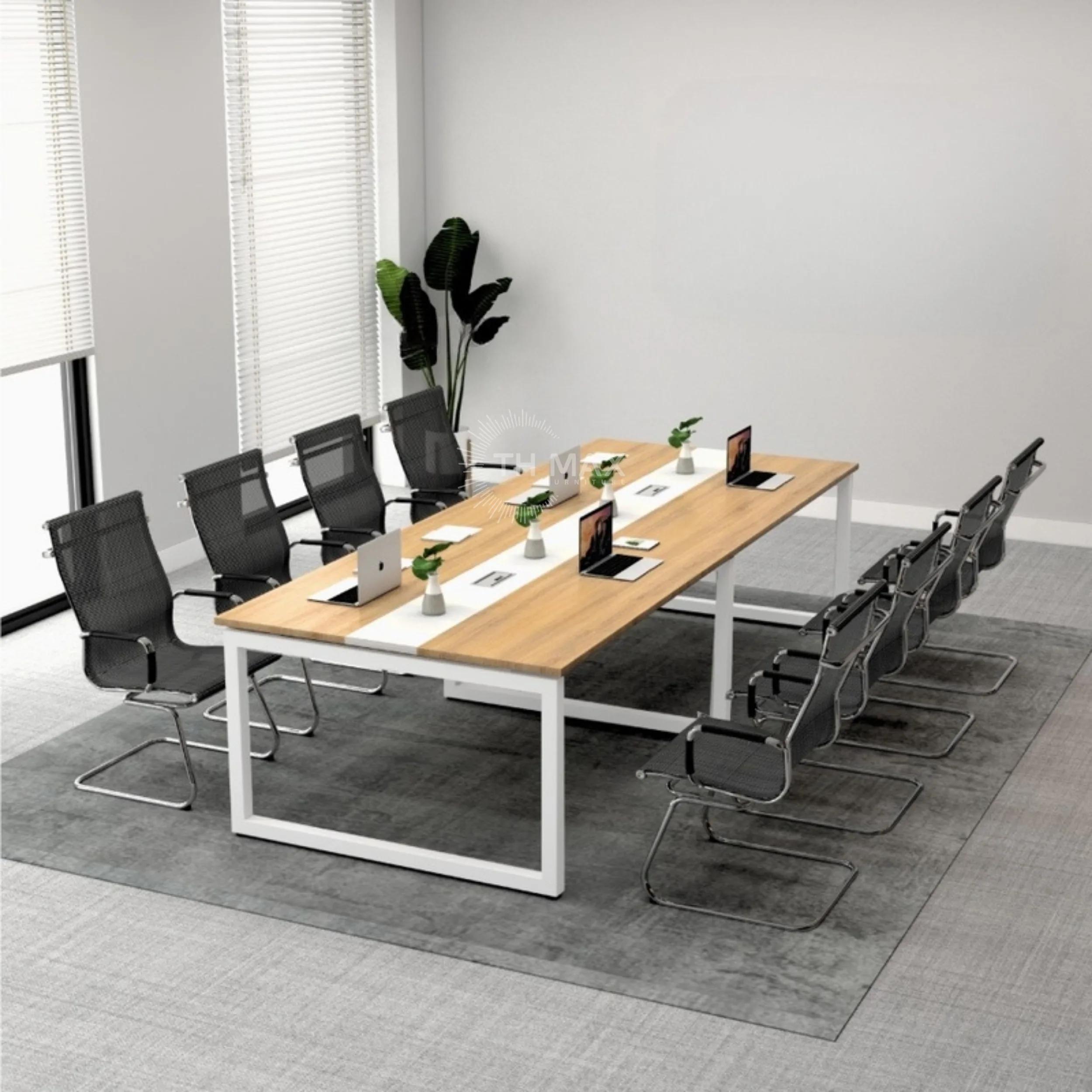 Bàn họp văn phòng chân sắt TH MAX BHCS - 02 Bàn họp văn phòng chân sắt TH MAX BHCS - 02