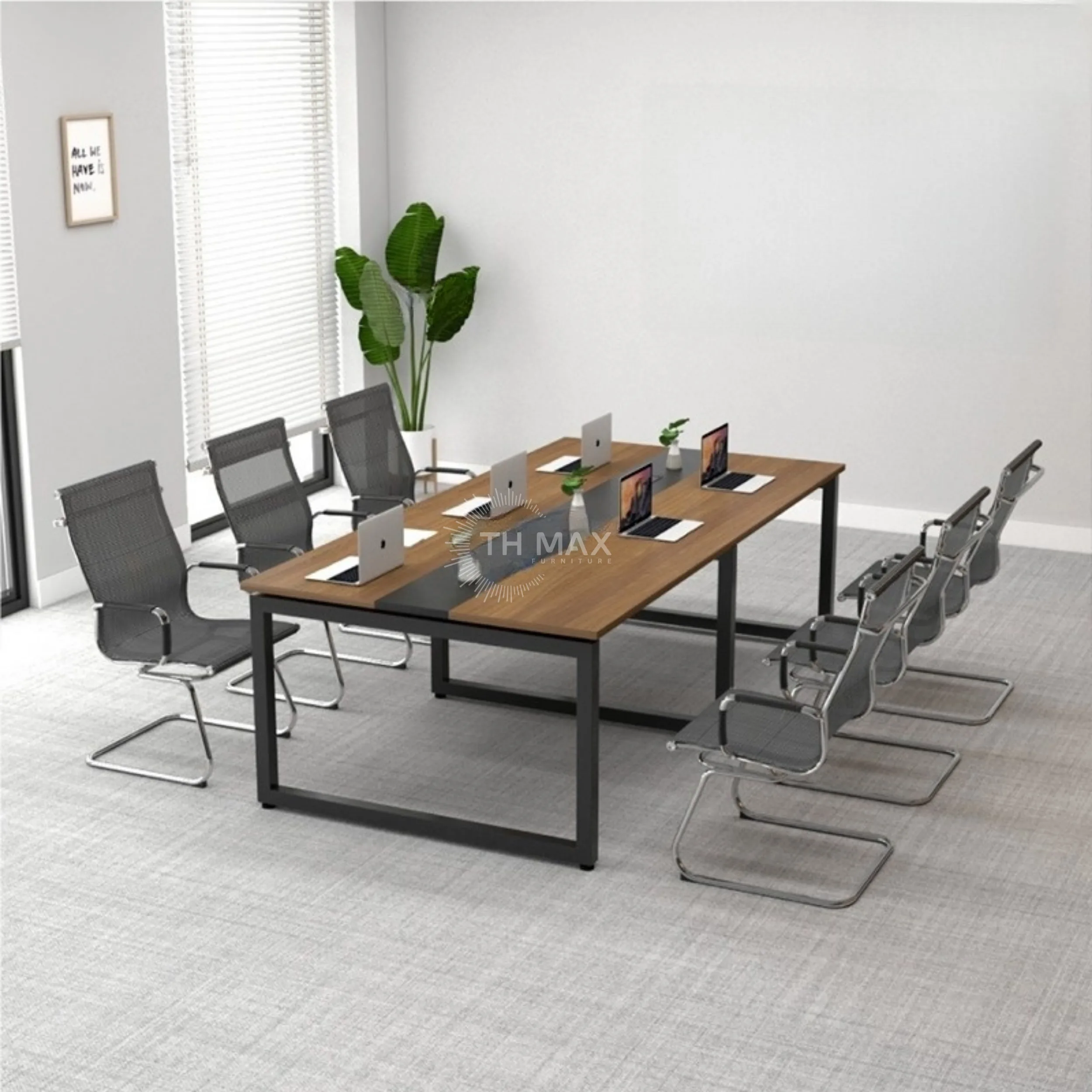 Bàn họp văn phòng chân sắt TH MAX BHCS - 05 Bàn họp văn phòng chân sắt TH MAX BHCS - 05