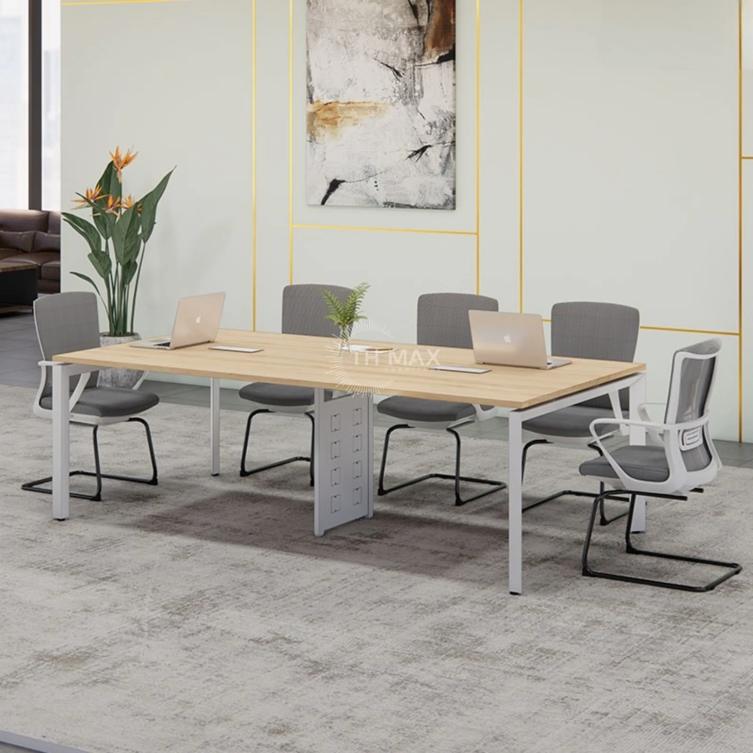 Bàn họp văn phòng chân sắt TH MAX BHCS - 14 Bàn họp văn phòng chân sắt TH MAX BHCS - 14