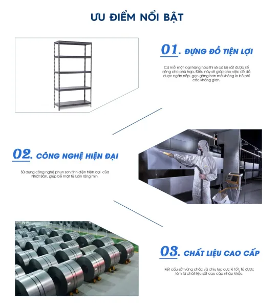 Gía Kệ Sắt V Lỗ 5 Tầng TH MAX GKV-03