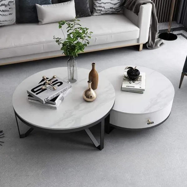 Bàn Trà Đôi Ngăn Kéo Mặt Đá TH MAX BT-17