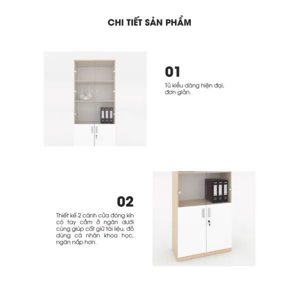Tủ tài liệu gỗ TH MAX TTLG - 44