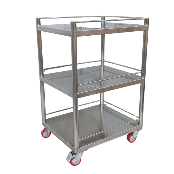 Xe Đẩy Inox 3 Tầng TH MAX XĐ-08